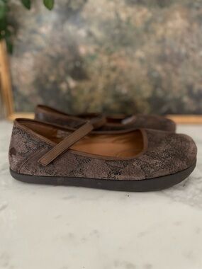 Kalso Earth Solar 3 Mary Jane Bark Brown Sz 9 Negative Heel Flats Granola Girl
